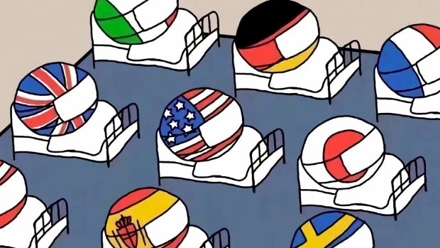 【悲報】話題の「感染中国と支援日本」の風刺画、最新作登場!中国が勝利宣言