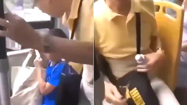 中国、路線バスでおじさんが嫌がる子供から強引に座席を奪い自分が座る