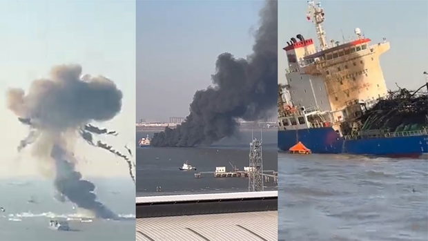 【動画】中国、韓国籍船舶が長江を航行中に突然、大爆発！その瞬間がこちら…
