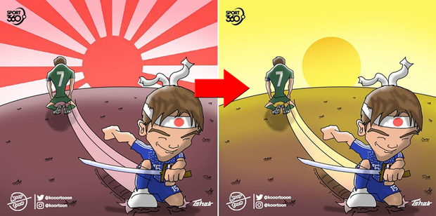 韓国 続報 サッカーイラストの 旭日旗 あの教授の抗議で修正させられる 海外 トーイチャンネット 時事ネタ 韓国 続報 サッカーイラストの 旭日旗 あの教授の抗議で修正させられる 海外 トーイチャンネット 時事ネタ