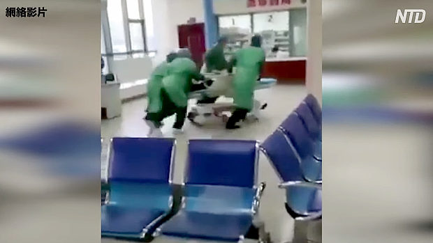 中国、新型肺炎で中共当局が病院で「やらせ」撮影中!その現場を市民が撮影