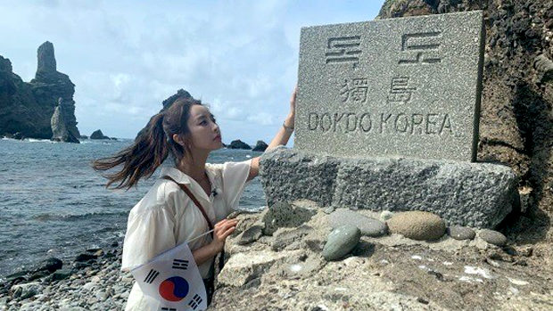 【韓国】嫌韓騒動で日本企業のモデル契約を解除した女優、今度は「竹島」に上陸!