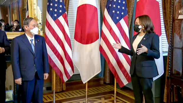 ホワイトハウスに日本の首相を迎えたのはハリス副大統領
