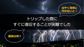 トリップした時にすぐに復旧するのが困難でした