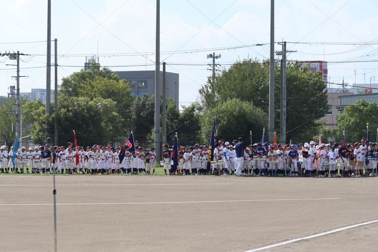 西地区開会式に36チームが集う 豊中市西地区少年野球