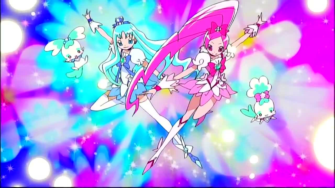ハートキャッチプリキュア Opの修正箇所を見比べるですー りんごのブログ園
