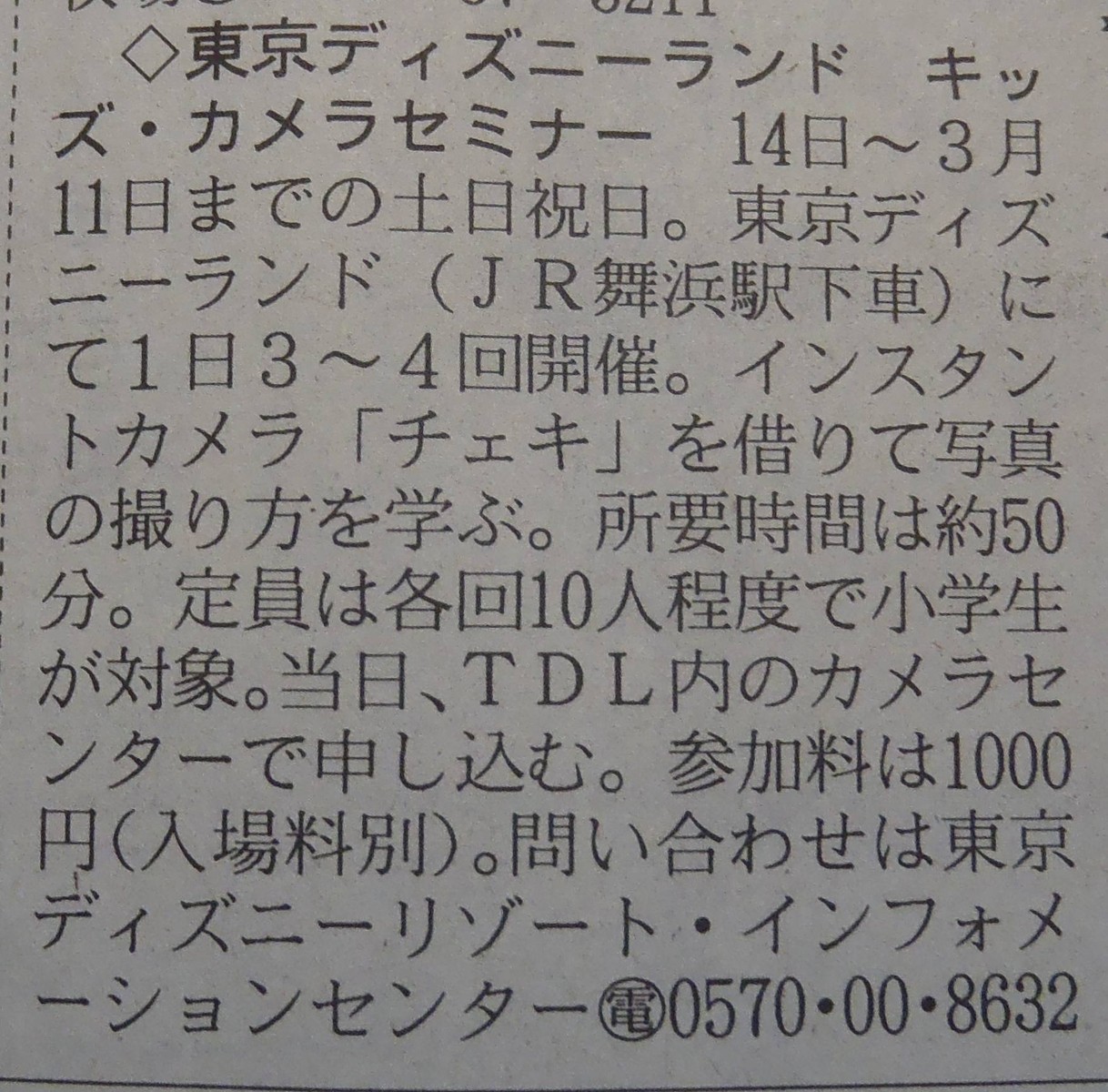ディズニーランドでキッズカメラセミナー開催 Toyotaboxyのblog