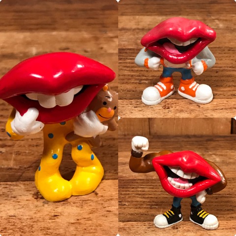 Vintage Hardee's Tang Trio Lips “Tag” PVC Figure