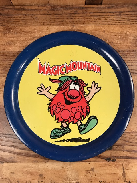Vintage Six Flags Magic Mountain Troll Tin Tray (1)