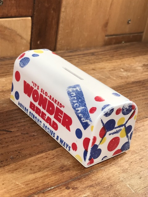 Vintage Wonder Bread Plastic Coin Bank (1)