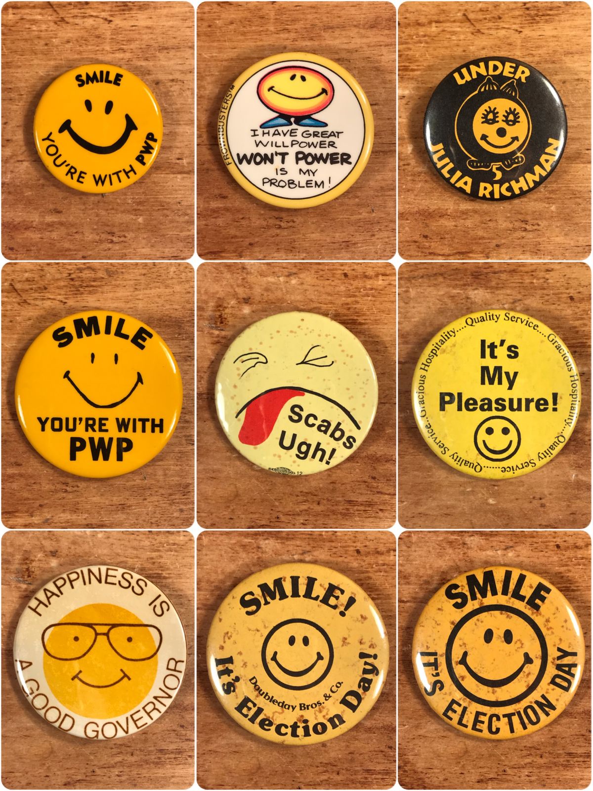 60～70'sのスマイルの缶バッジなどのアイテムを33点Webショップ