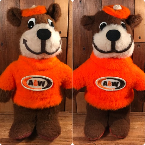 Vintage A&W Rootbeer Bear Plush Doll (2)