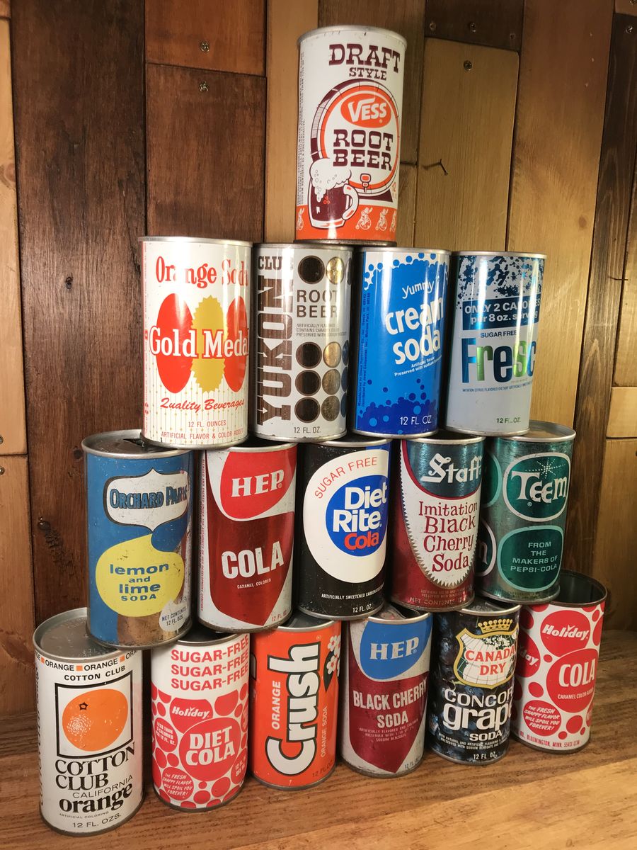 60～70'sのアメリカのソーダ(炭酸飲料)のスチール缶を17点アップ