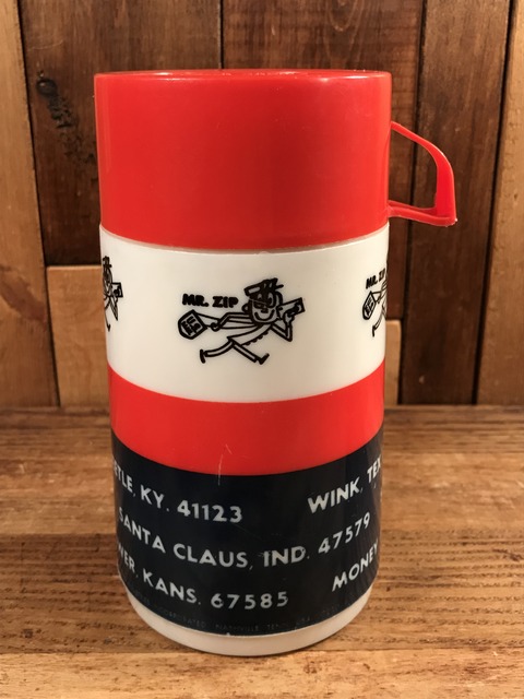 Vintage Aladdin Mr. Zip Plastic Thermo Bottle (1)
