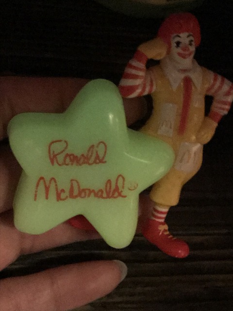Vintage McDonald's “Ronald” Glow In The Dark Star PVC Figure