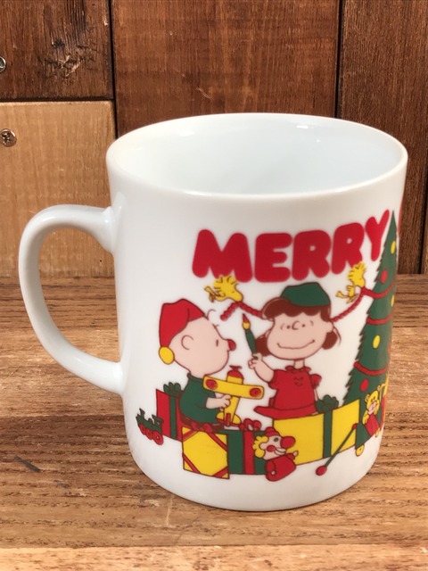 Vintage Peanuts Snoopy “Merry Christmas” Ceramic Mug (4)