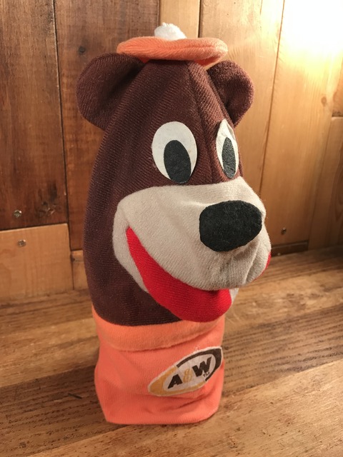 Vintage A&W Rootbeer Bear Hand Puppet Doll (1)