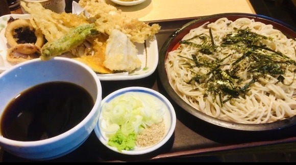 【画像】小諸そば、ざる2枚盛り＋イカ天がこちら