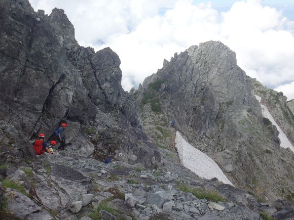 早月尾根の下り