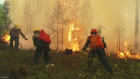 ロシアの山火事