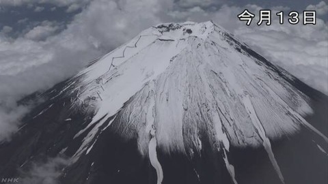 冠雪の富士山