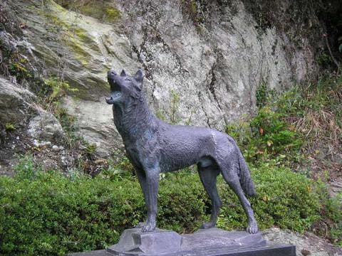 Honshu-wolf_statue (1)