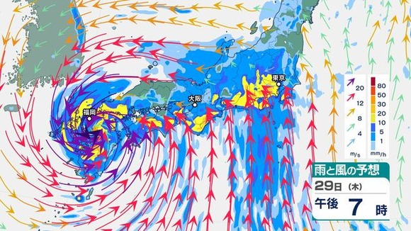 【台風】九州直撃後、中四国・近畿・東海・関東甲信を直撃する可能性　「伊勢湾台風」並みの勢力　総雨量1000ミリを超えの恐れ
