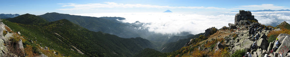 金峰山頂から南側の眺望