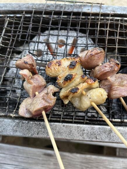 (´･ω･`)みんな～　庶民庭で焼き鳥するよ～