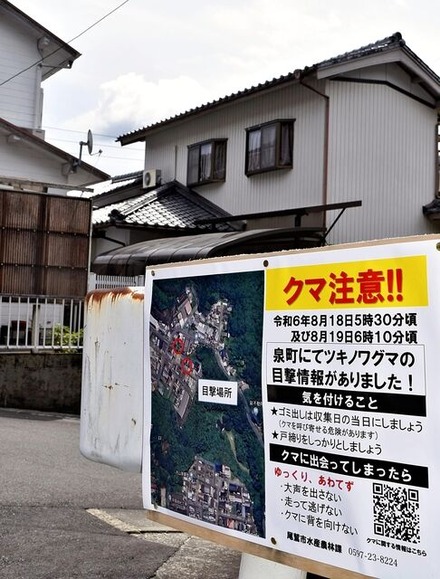 【三重】絶滅危惧クマvs県民の安全　環境省に規制緩和要望