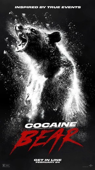 落ちてたコカインを食べてドンギマった巨大熊が大暴れする『Cocaine Bear』のトレーラー公開！