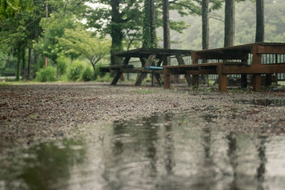 【画像】雨のキャンプ最高だわ