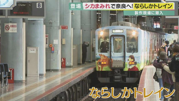 【近鉄奈良線】「ならしかトレイン」登場！車体も座席もシカまみれ
