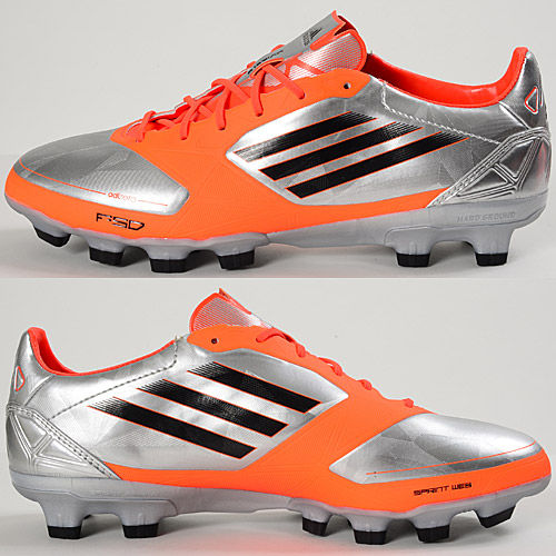 『adidas アディゼロF50 2012年モデル』 2012 Adidas F50 Adizero Siver/Orange Soccer Cleats XTRX SG