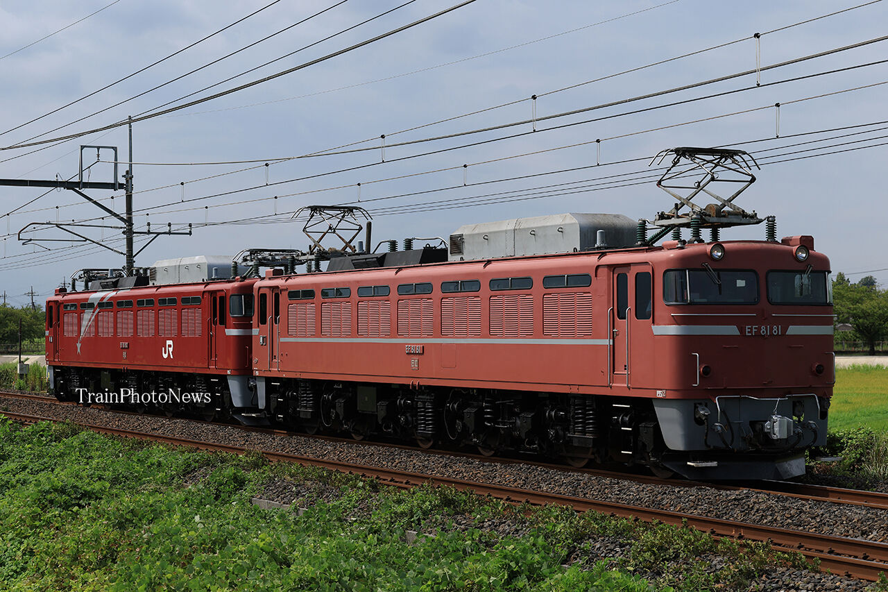 2025/8/28運転 EF81-81牽引EF81-80仙台配給 : TrainPhotoNews