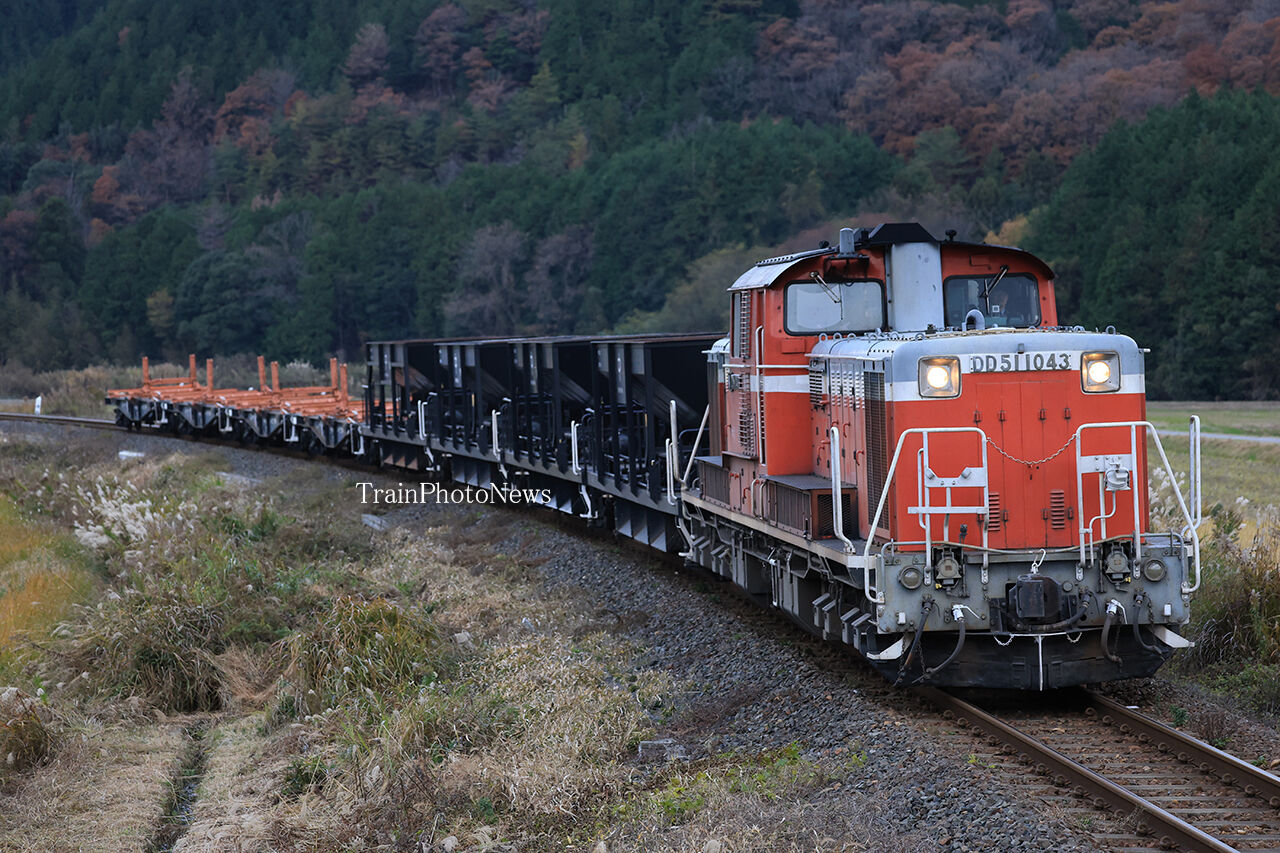 2024/12/7運転 DD51-1043牽引ホキチキ試運転 : TrainPhotoNews