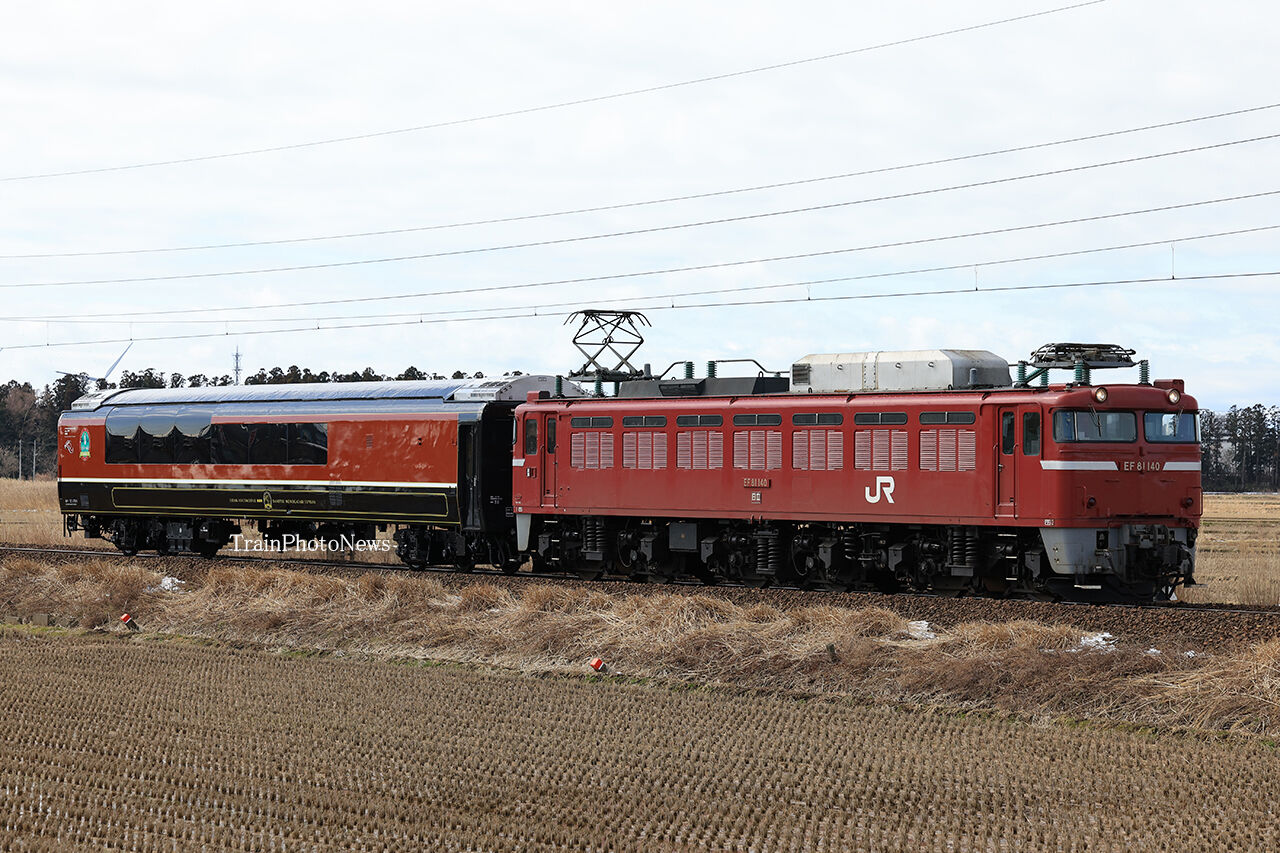 2024/2/26運転 EF81-140牽引オハ12-1701試運転 : TrainPhotoNews