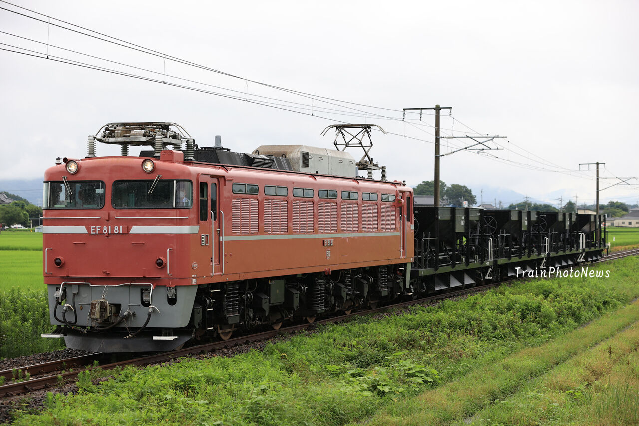 7 26運転 Ef81 81牽引西金ホキ800形郡山入場配給 Trainphotonews