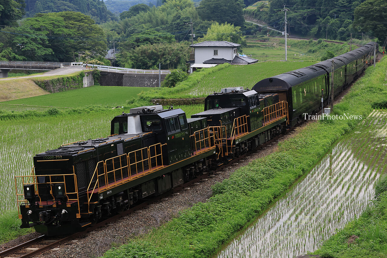 鉄道サボ　夏姫106 2025/6/18～20運転 DD200重連ななつ星in九州 : TrainPhotoNews