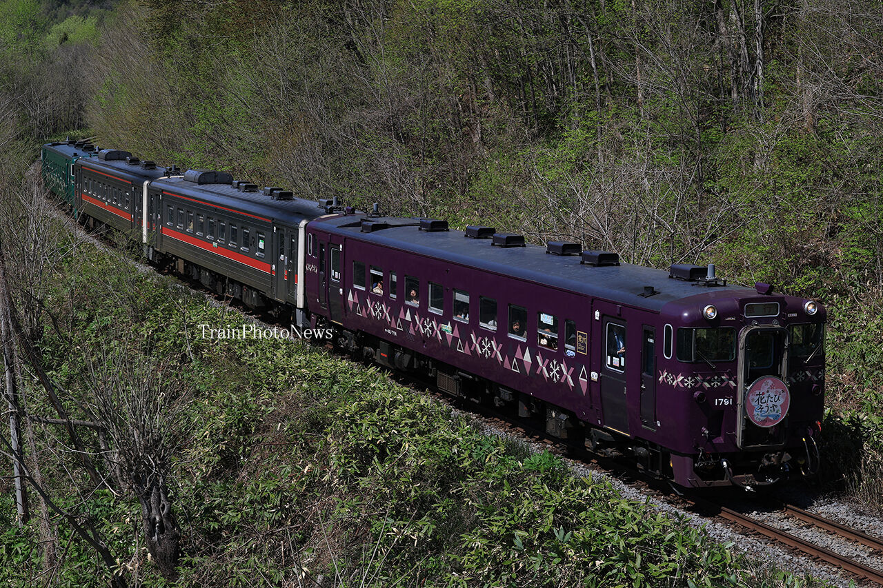 2026/5/10運転 キハ40・キハ54急行花たびそうや : TrainPhotoNews