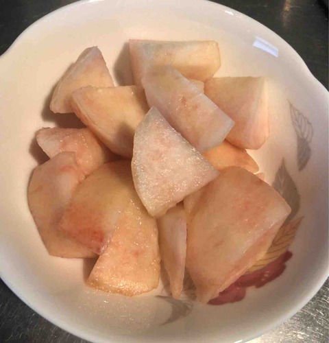 硬くて味のしない桃をどうにか食べられる桃に変身させた話
