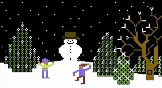 レトロPCによる、クリスマスを題材としたデモプログラムの動画