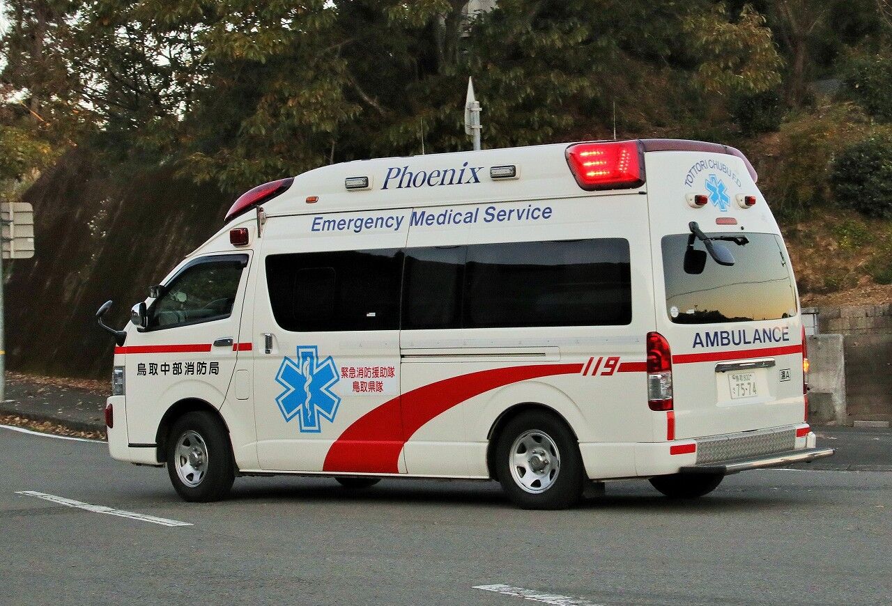鳥取中部ふるさと広域連合消防局 救急車 湯梨浜救急車 エヌティーさんの検修庫 Trans55