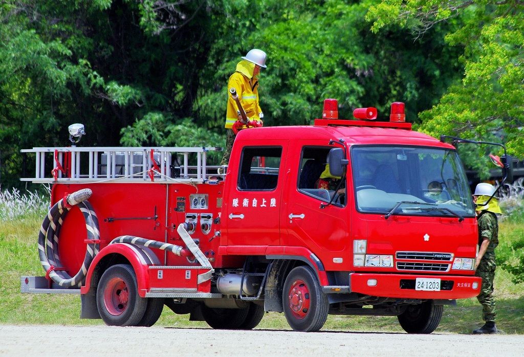 陸上自衛隊 消防車 大久保駐屯地 エヌティーさんの検修庫 Trans55