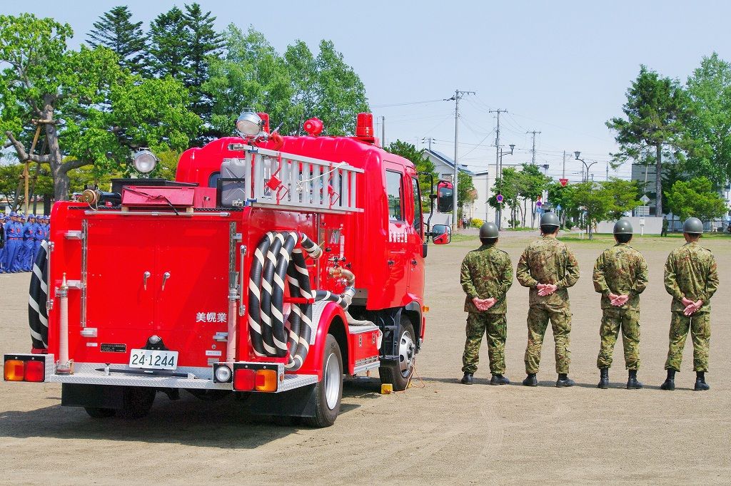 陸上自衛隊 消防車 美幌駐屯地 エヌティーさんの検修庫 Trans55