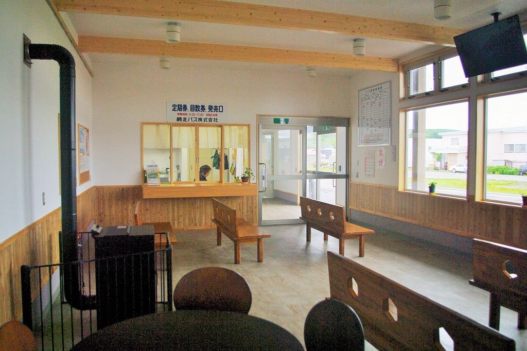 北見市常呂交通ターミナル エヌティーさんの検修庫 Trans55