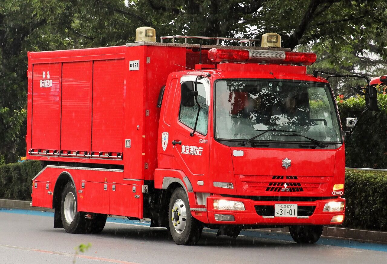 東京消防庁 資材搬送車 牟礼st エヌティーさんの検修庫 Trans55