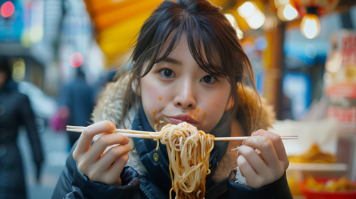 maximilian283_Beautiful_hot_Japanese_female_eating_a_lo