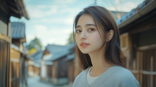 maximilian283_Beautiful_Japanese_female_in_old_village
