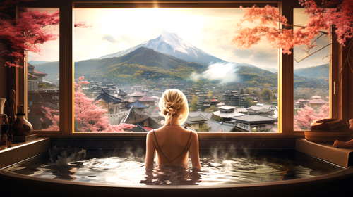 maximilian283_European_blond_woman_taking_a_Onsen_bath_with